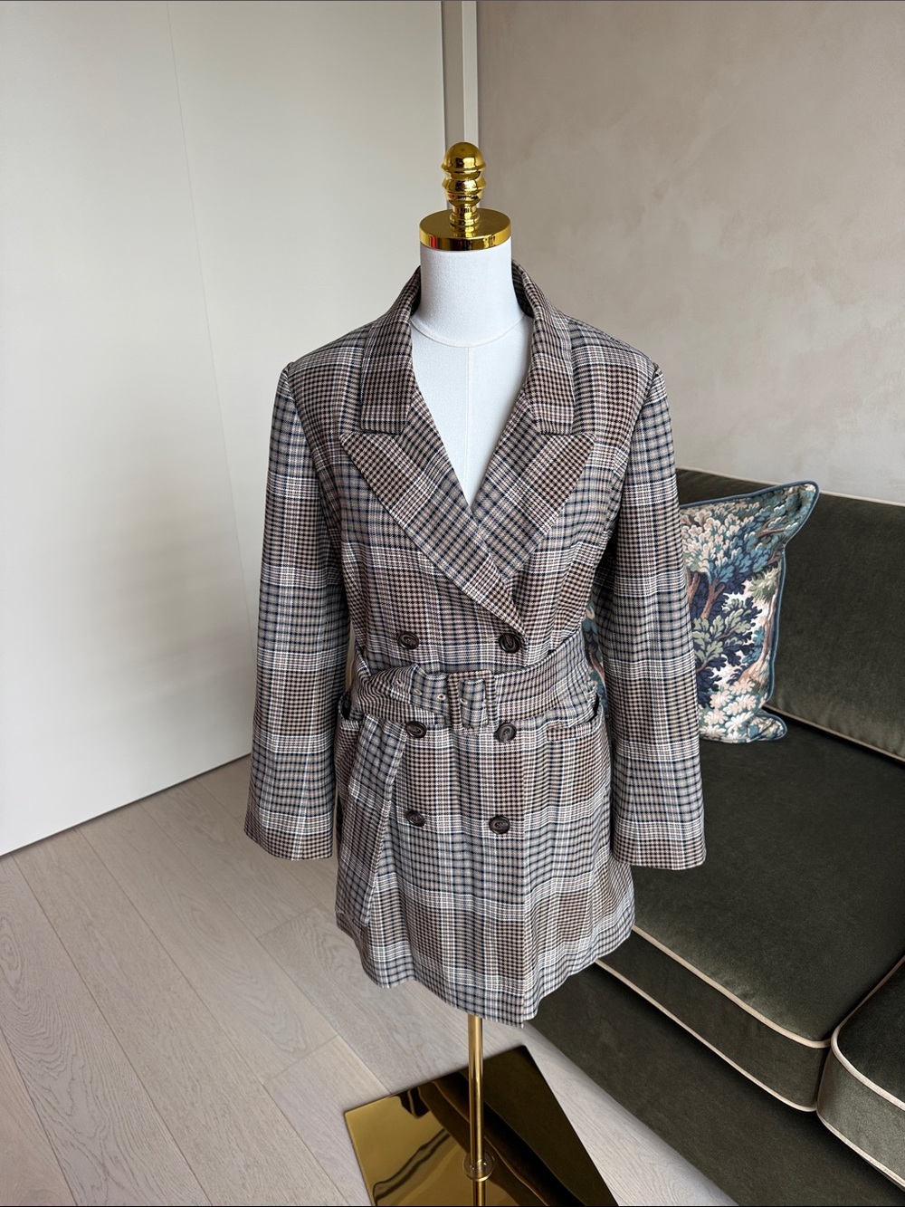 Halogen x Atlantic-Pacific Plaid Coat Nordstrom Exclusive Size 1X - Picture 2 of 12